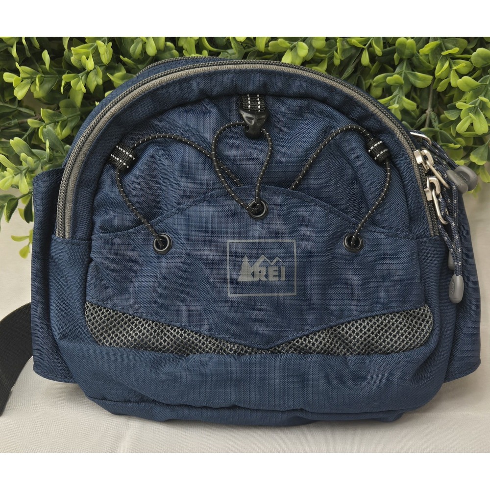 REI‎ Full Lode Hiking Travel Fanny Pack Waistpack Lumbar Bag Navy Gray Co-op